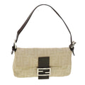 FENDI Zucca Canvas Mamma Baguette Shoulder Bag Beige 2355 26424 008 39301