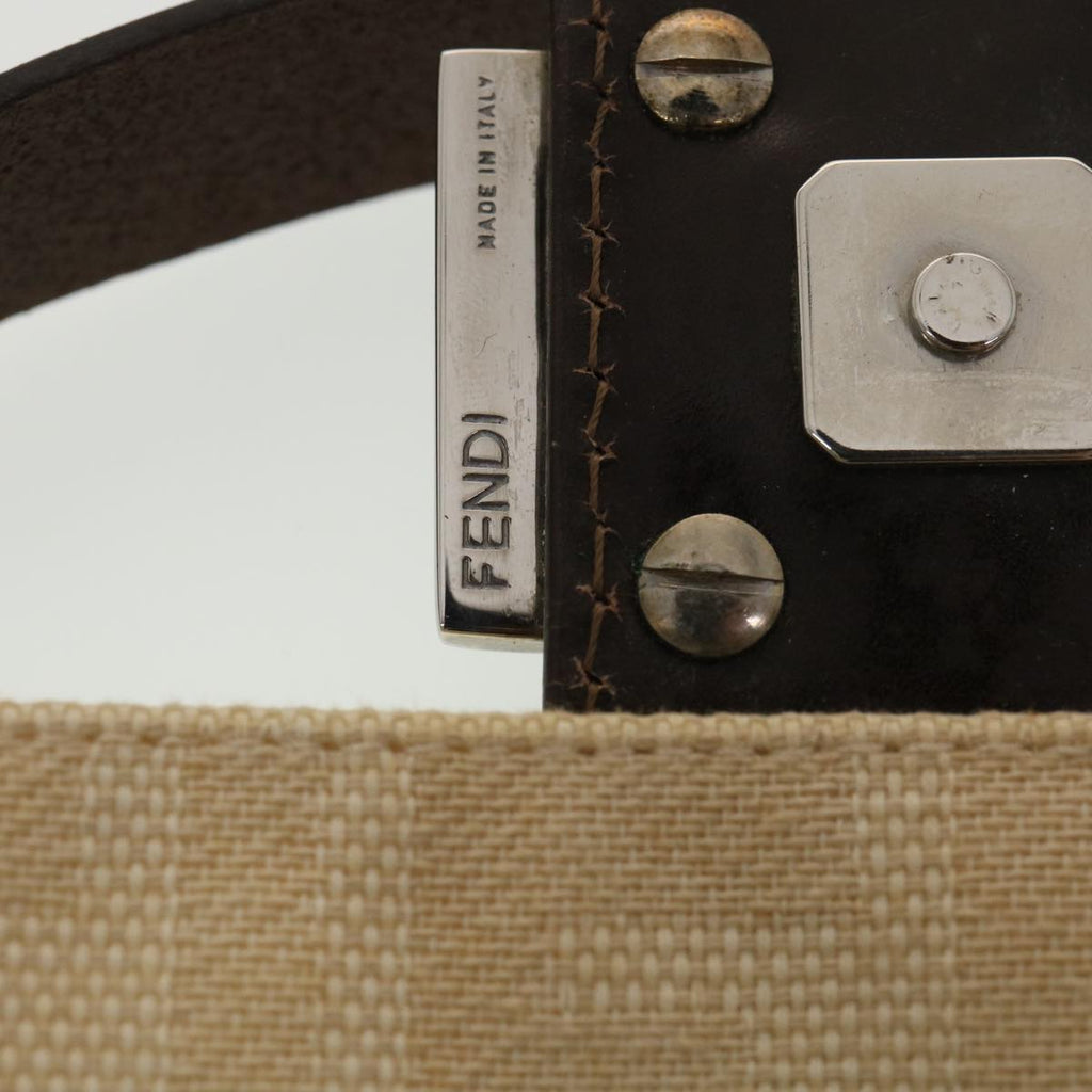 FENDI Zucca Canvas Mamma Baguette Shoulder Bag Beige 2355 26424 008 39301