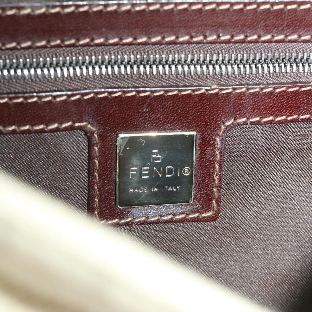 FENDI Zucca Canvas Mamma Baguette Shoulder Bag Beige 2355 26424 008 39301