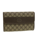 GUCCI GG Canvas Clutch Bag PVC Leather Beige 39307