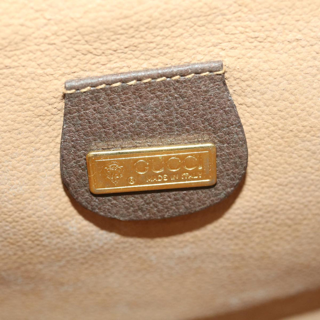 GUCCI GG Canvas Clutch Bag PVC Leather Beige 39307