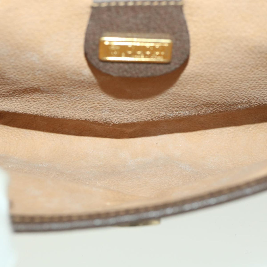 GUCCI GG Canvas Clutch Bag PVC Leather Beige 39307
