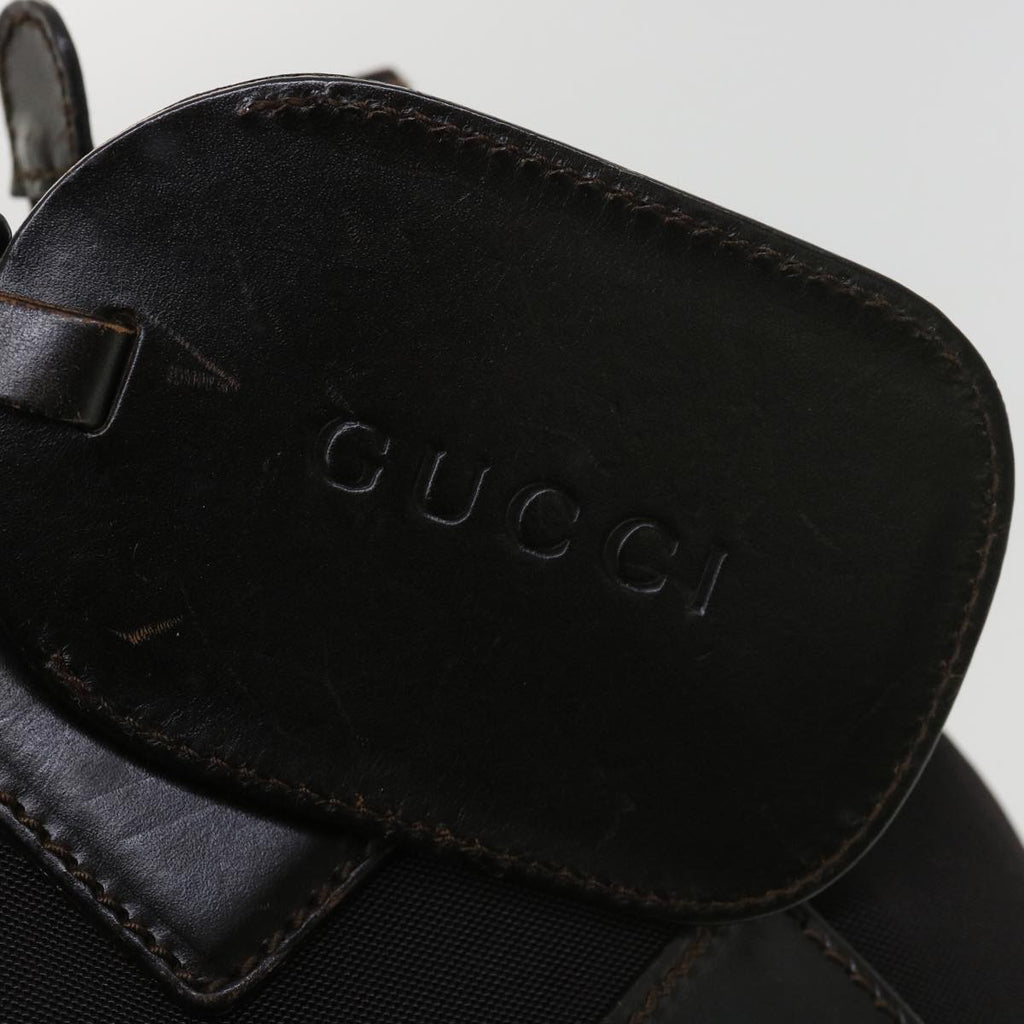 GUCCI Hand Bag Nylon Black 39346