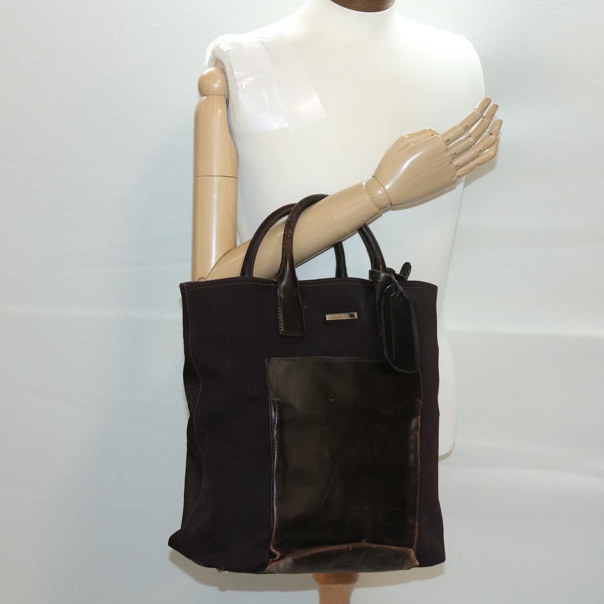 GUCCI Hand Bag Nylon Black 39346