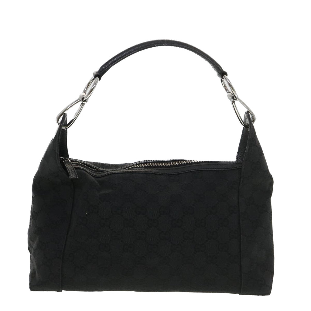 GUCCI GG Canvas Shoulder Bag Black 113023 39359