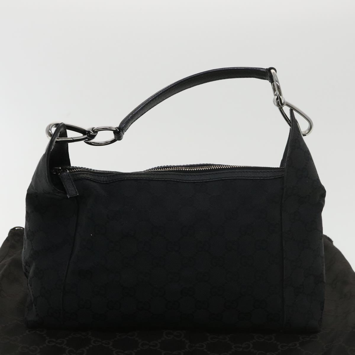 GUCCI GG Canvas Shoulder Bag Black 113023 39359
