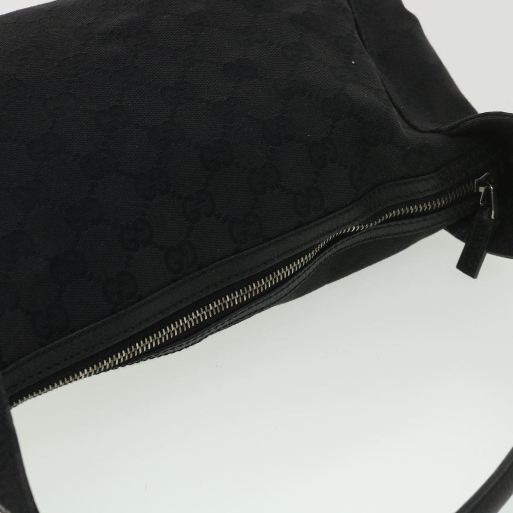 GUCCI GG Canvas Shoulder Bag Black 113023 39359