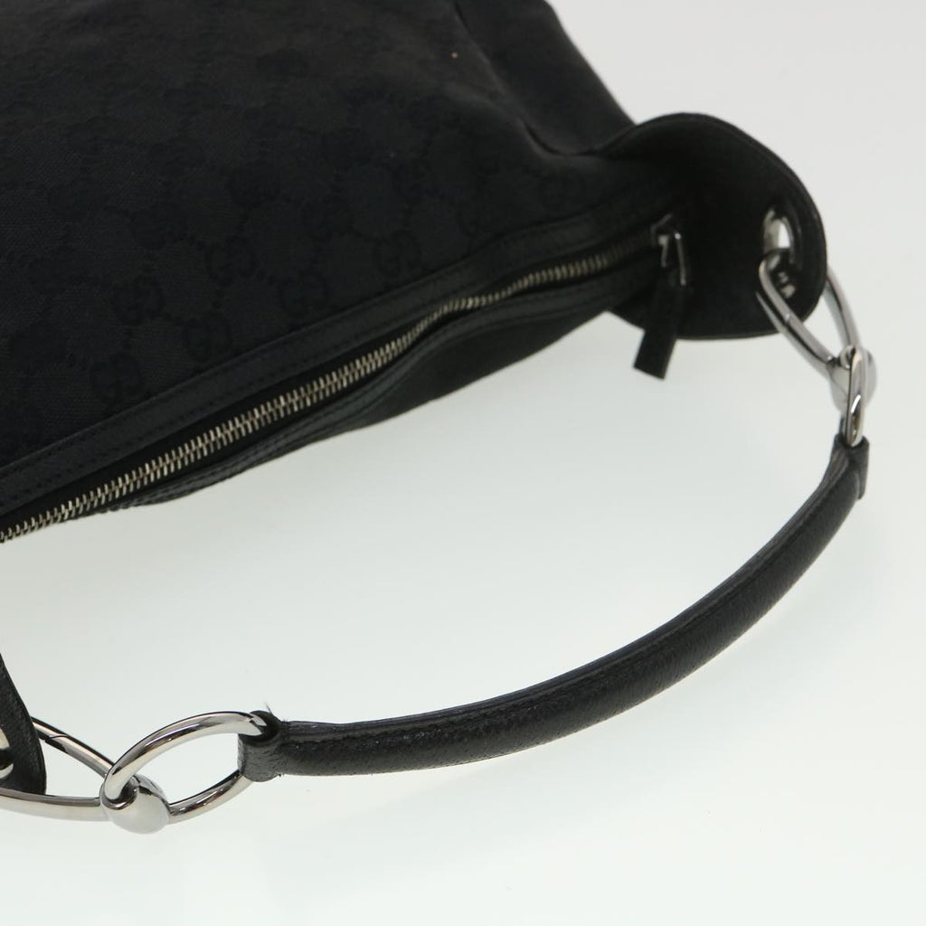 GUCCI GG Canvas Shoulder Bag Black 113023 39359