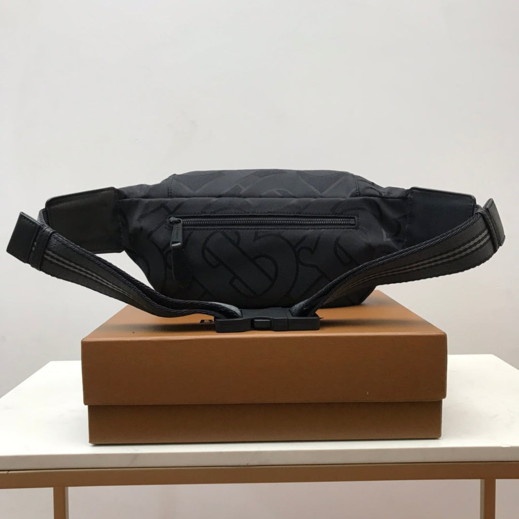 GLAMI Monogram Recycled Polyester Sonny Bum Bag Black For Men, Bags 12.2in/31cm