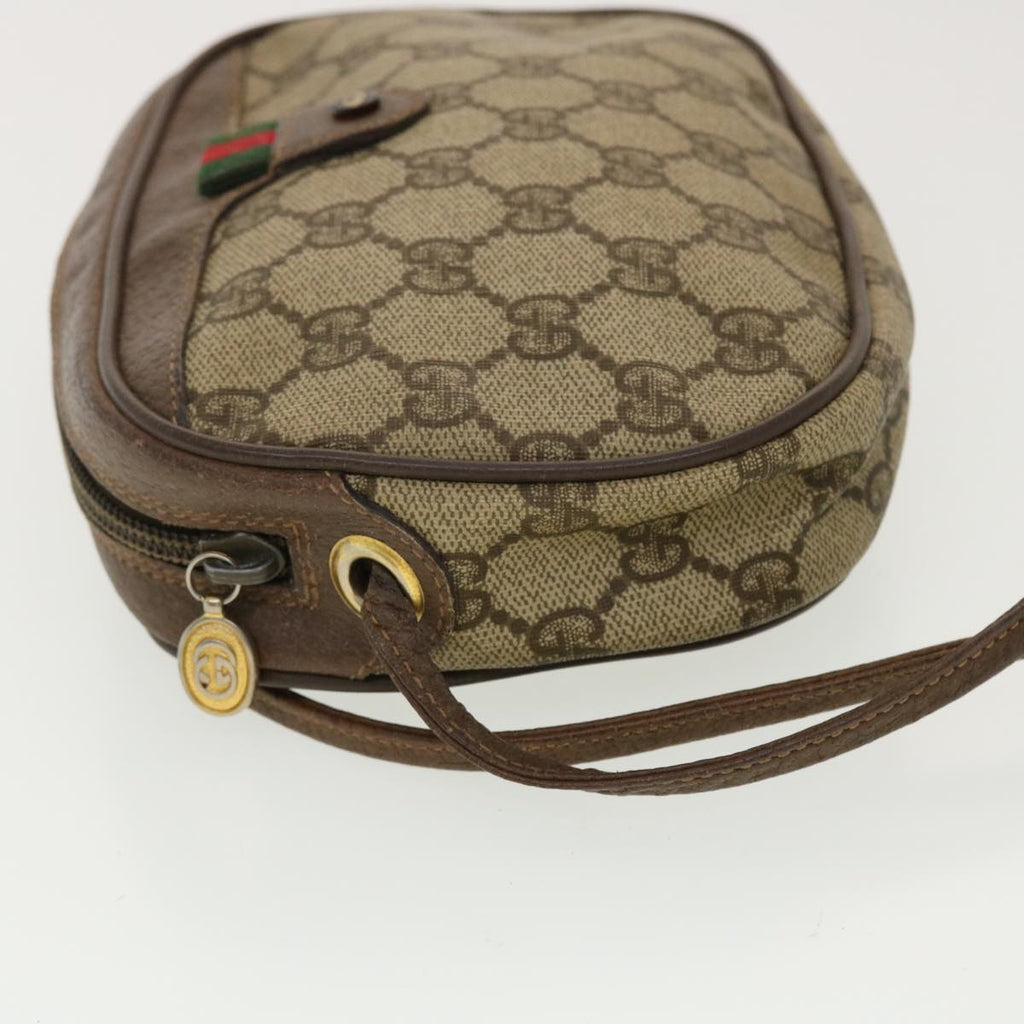 GUCCI GG Canvas Web Sherry Line Shoulder Bag Beige Red Green 39454