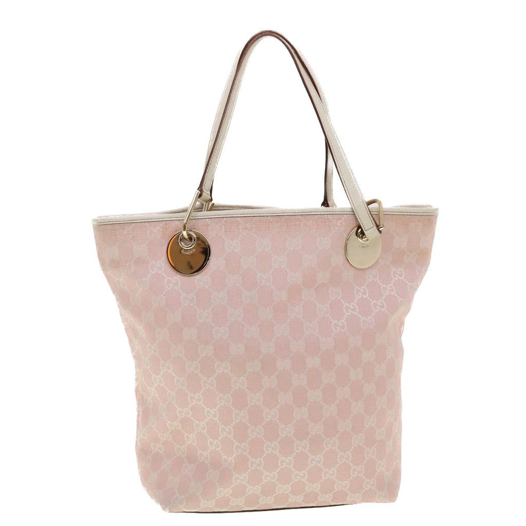 GUCCI GG Canvas Shoulder Bag Pink 120836 39455