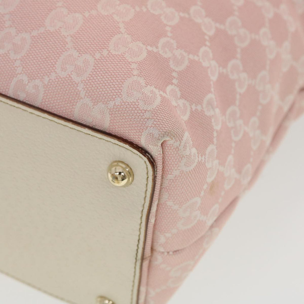 GUCCI GG Canvas Shoulder Bag Pink 120836 39455