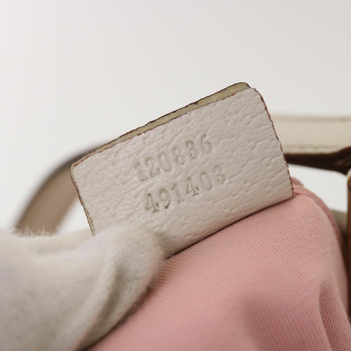 GUCCI GG Canvas Shoulder Bag Pink 120836 39455