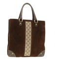 GUCCI GG Canvas Hand Bag Beige Brown 120898 39458