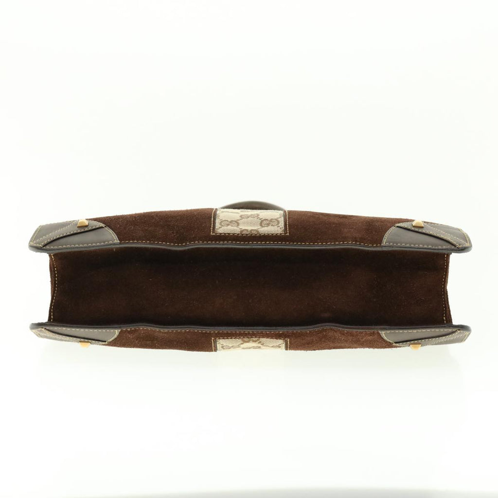 GUCCI GG Canvas Hand Bag Beige Brown 120898 39458