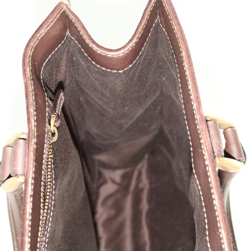 GUCCI GG Canvas Hand Bag Beige Brown 120898 39458