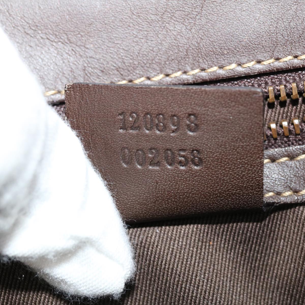 GUCCI GG Canvas Hand Bag Beige Brown 120898 39458