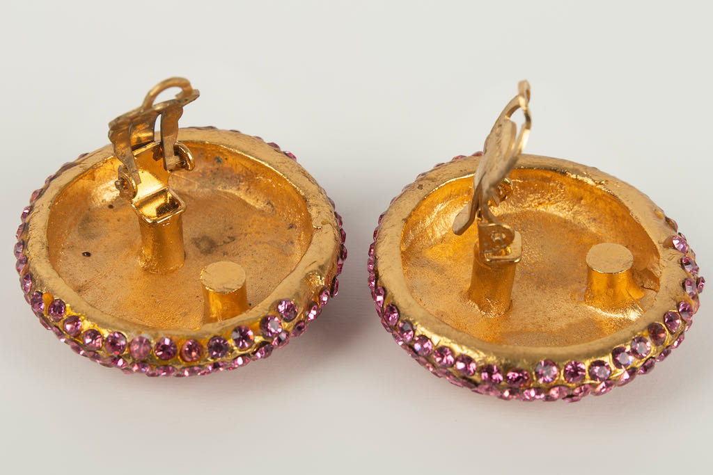 Boucles d'oreilles strassÃƒÆ’Ã‚Â©es Chanel