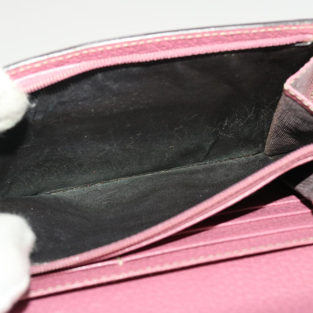 GUCCI GG Canvas Long Wallet Beige Pink 154168 39495