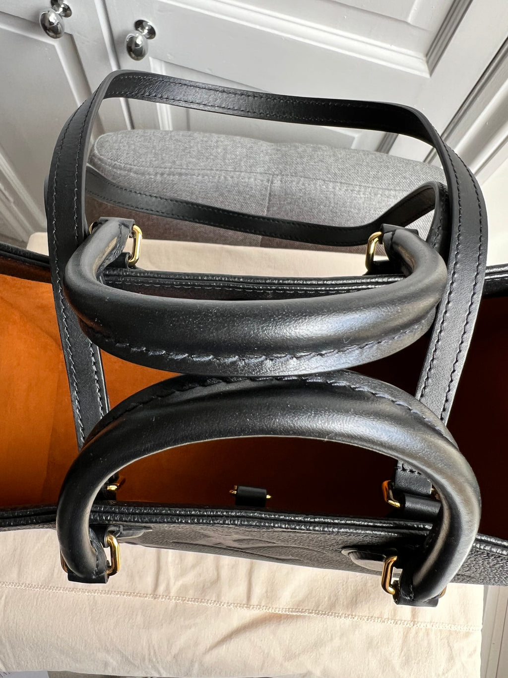 Louis Vuitton On the Go MM Black Empreinte (RRP £2,450)