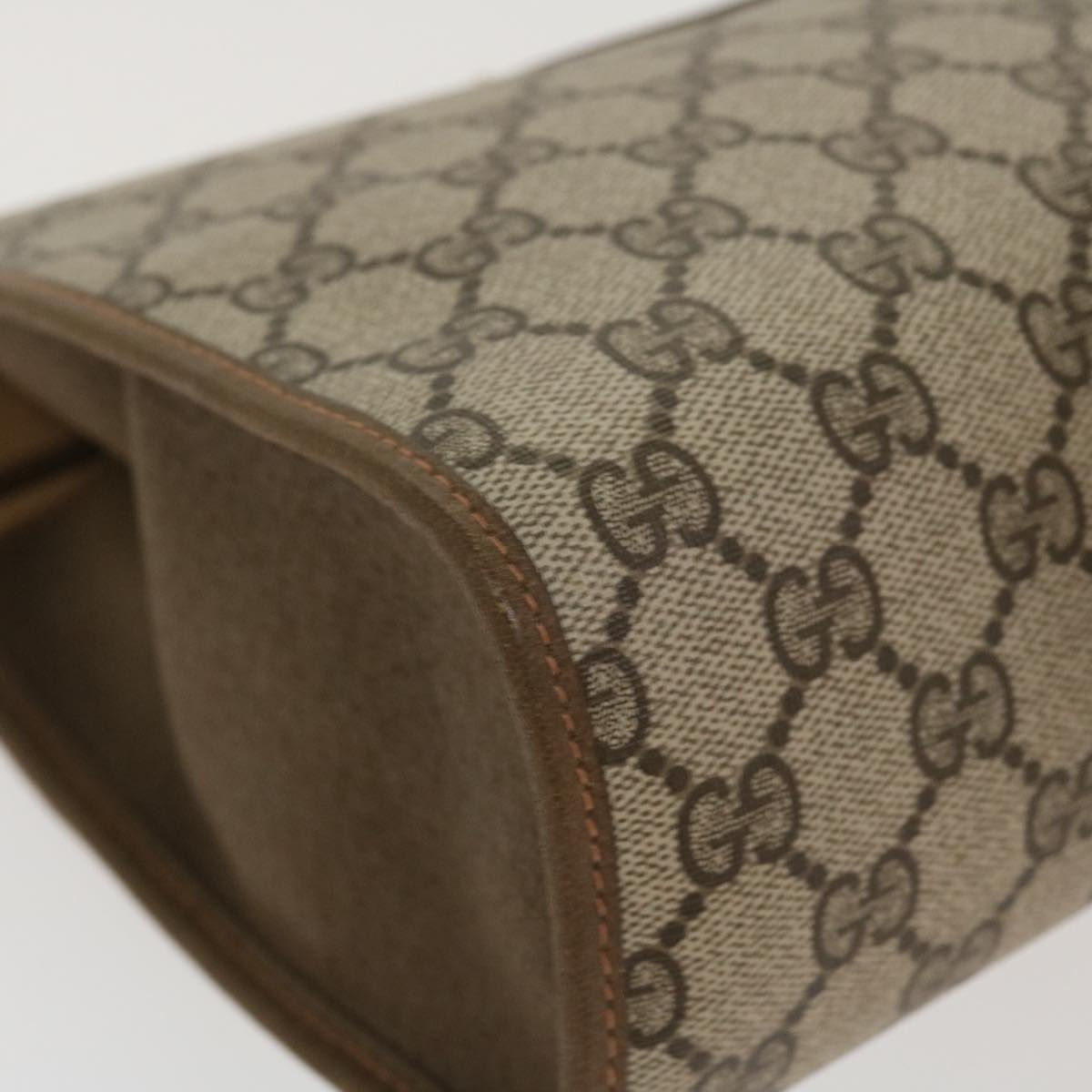 GUCCI GG Canvas Web Sherry Line Clutch Bag Beige Red Green 89.01.031 39614
