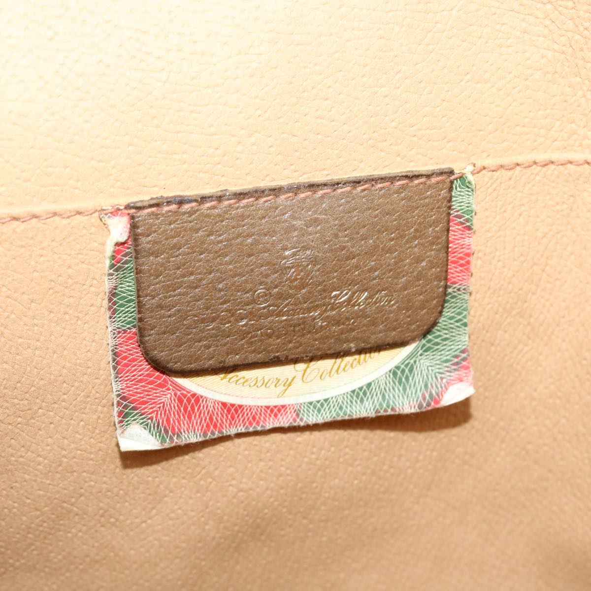 GUCCI GG Canvas Web Sherry Line Clutch Bag Beige Red Green 89.01.031 39614