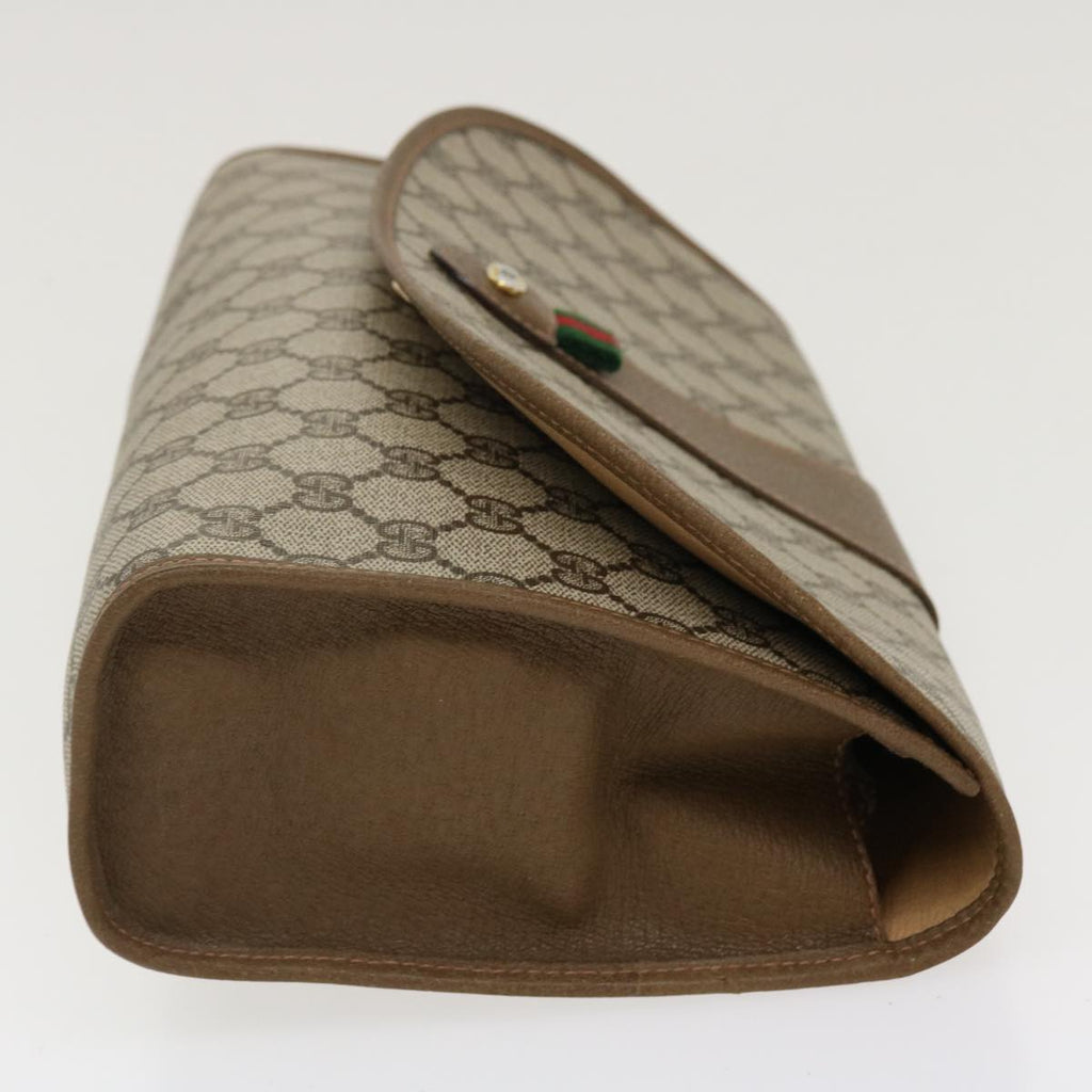 GUCCI GG Canvas Web Sherry Line Clutch Bag Beige Red Green 89.01.031 39614
