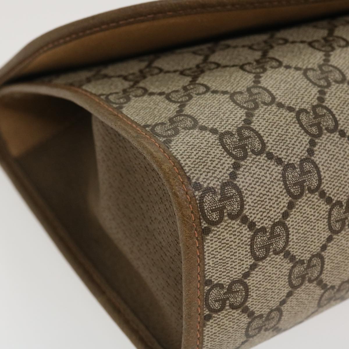 GUCCI GG Canvas Web Sherry Line Clutch Bag Beige Red Green 89.01.031 39614