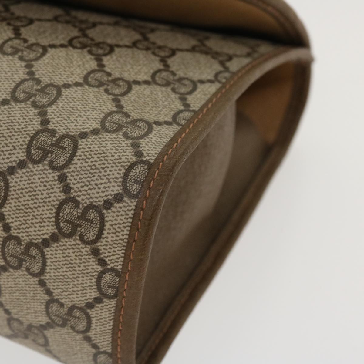 GUCCI GG Canvas Web Sherry Line Clutch Bag Beige Red Green 89.01.031 39614