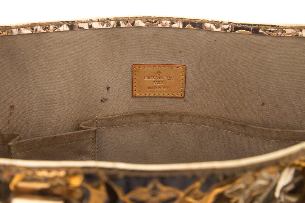 Louis Vuitton Gold Monogram Mirror PVC Top Handle Tote