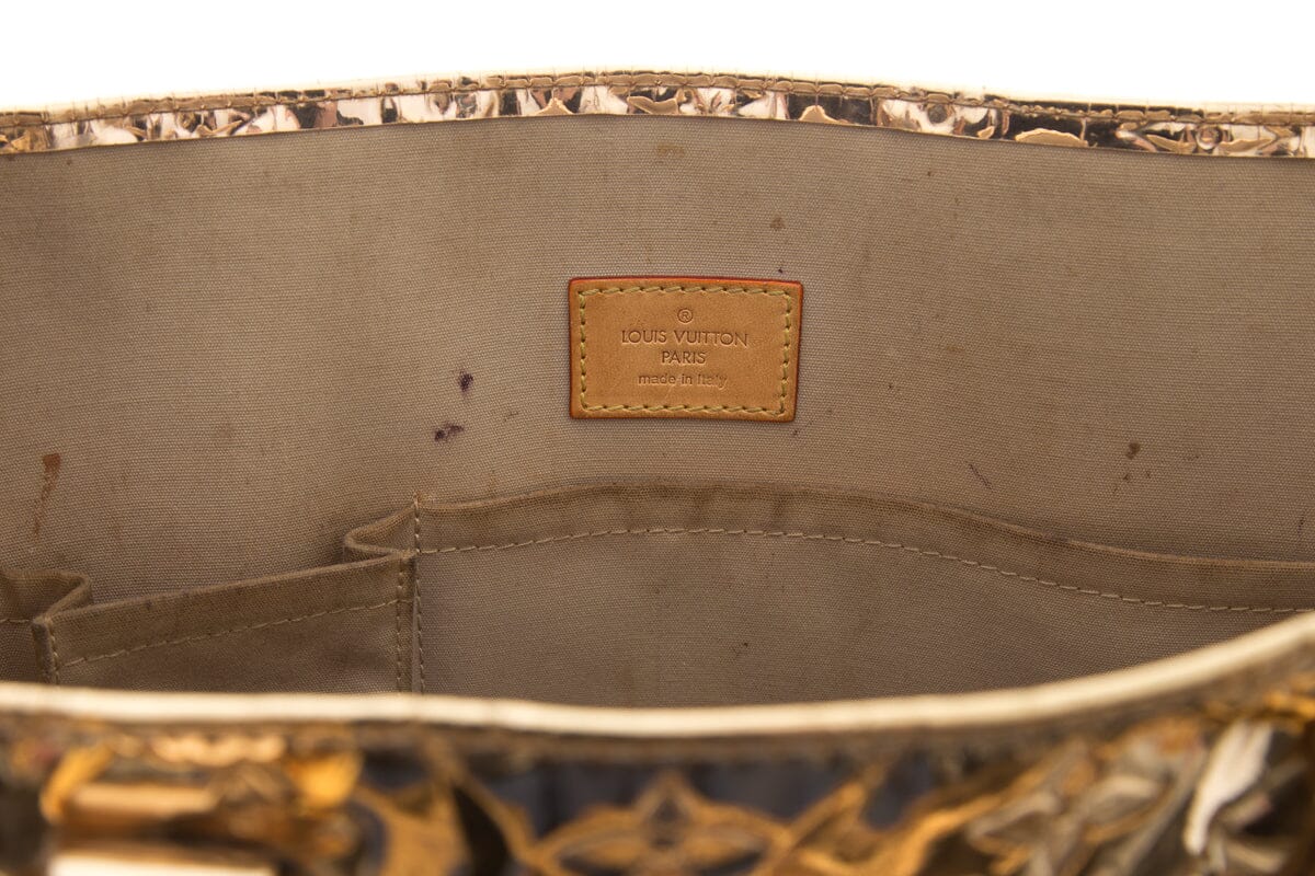Louis Vuitton Gold Monogram Mirror PVC Top Handle Tote
