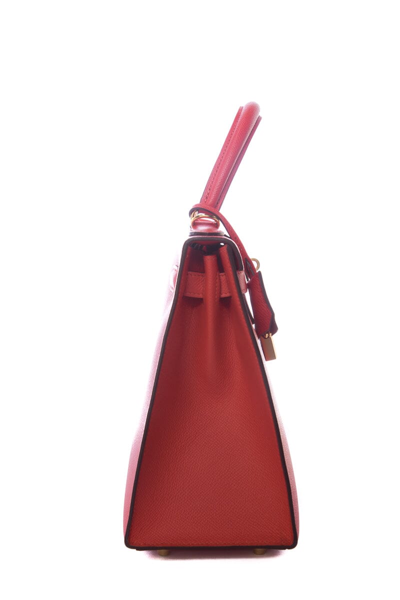 HermÃƒÆ’Ã‚Â¨s Kelly 28 Rouge Tomate Epsom Sellier GHW  Handbag