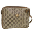 GUCCI GG Plus Canvas Clutch Bag PVC Leather Beige 39703