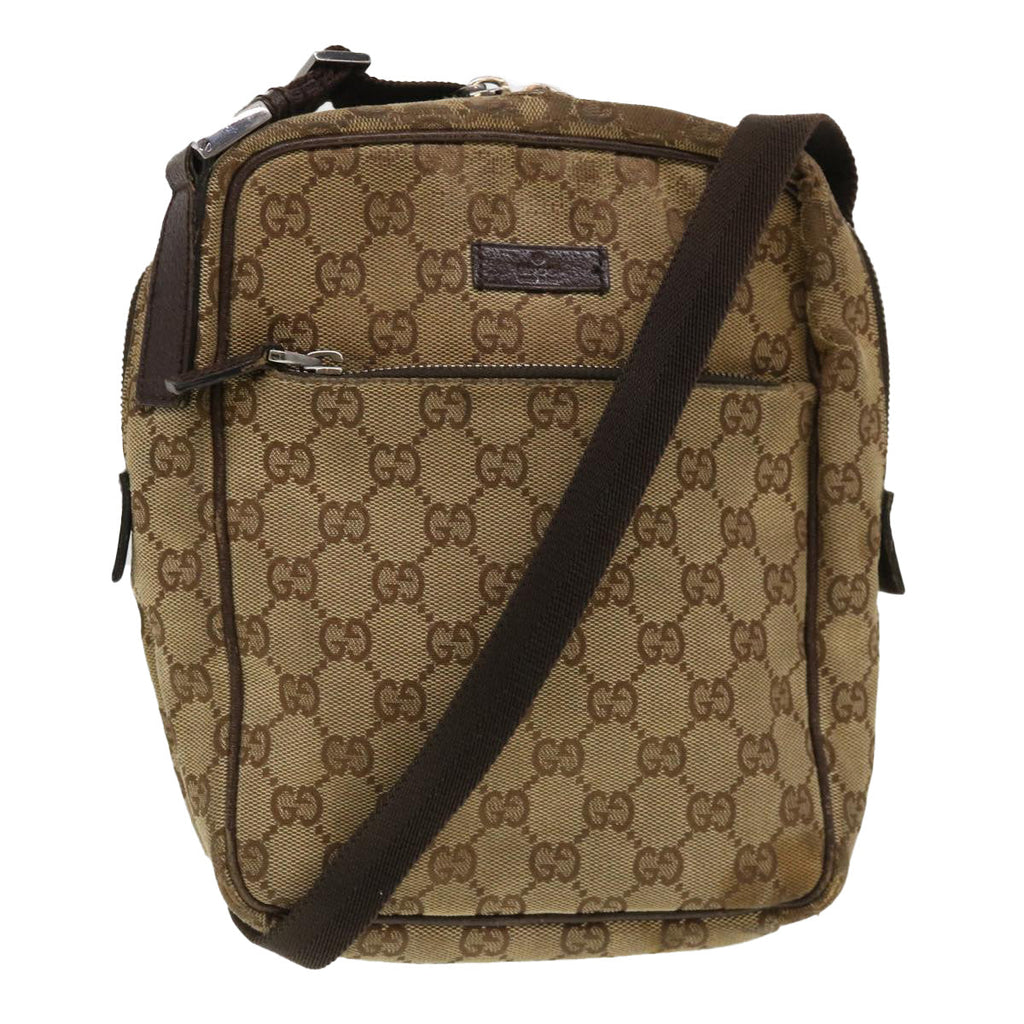GUCCI GG Canvas Shoulder Bag Beige 0316 002058 39712