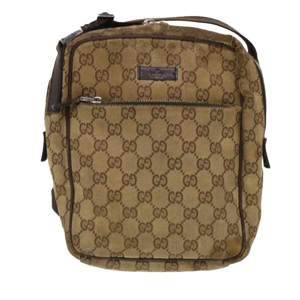 GUCCI GG Canvas Shoulder Bag Beige 0316 002058 39712