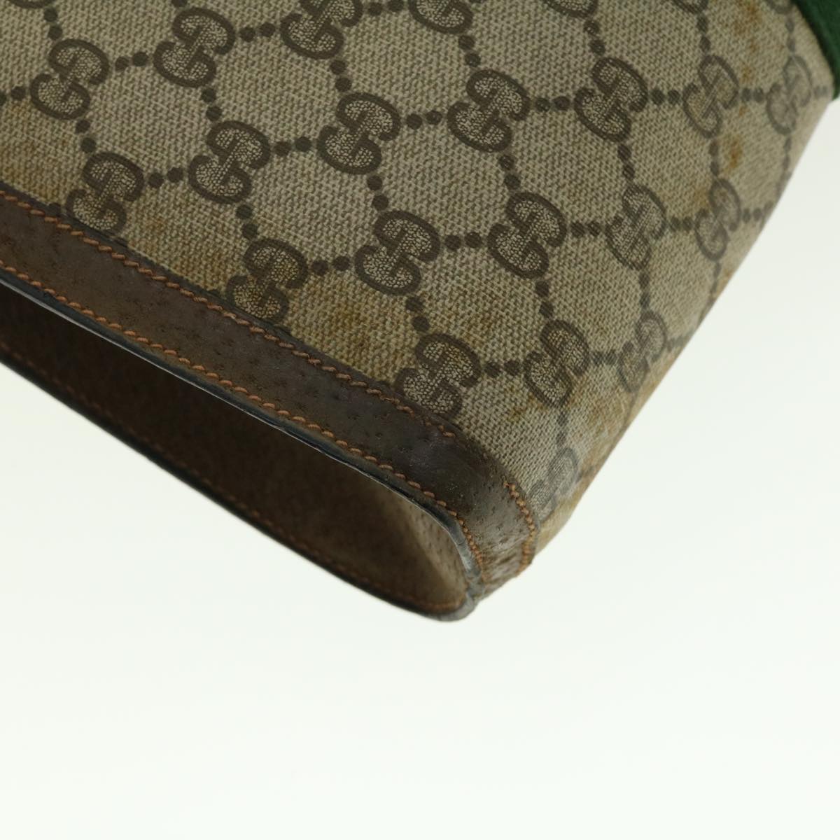 GUCCI GG Canvas Web Sherry Line Clutch Bag Beige Red Green 89.01.007 39747