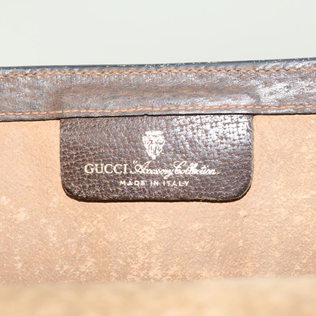 GUCCI GG Canvas Web Sherry Line Clutch Bag Beige Red Green 89.01.007 39747