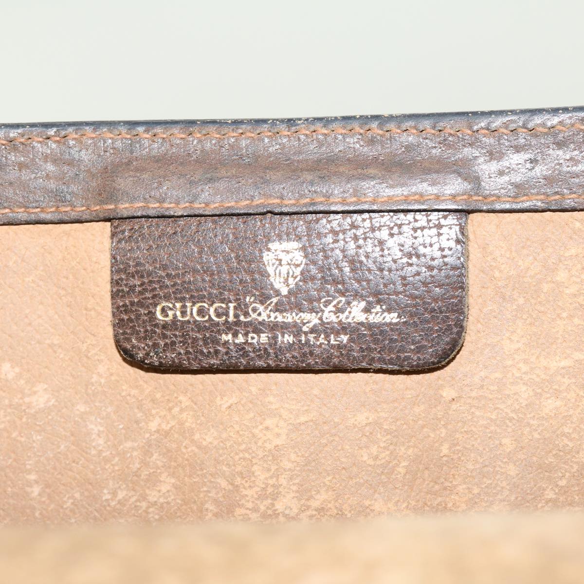 GUCCI GG Canvas Web Sherry Line Clutch Bag Beige Red Green 89.01.007 39747