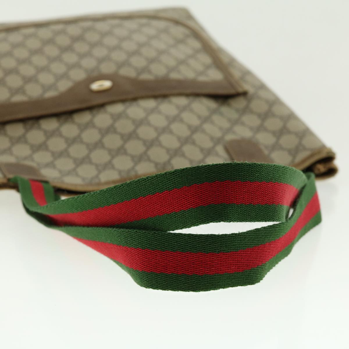 GUCCI GG Canvas Web Sherry Line Tote Bag Beige Red Green 120.02.003 39772