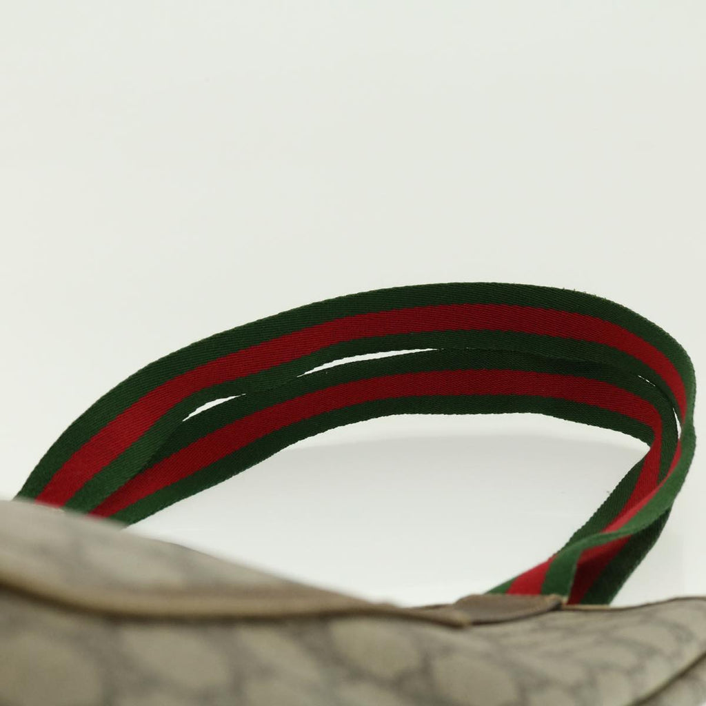 GUCCI GG Canvas Web Sherry Line Tote Bag Beige Red Green 120.02.003 39772