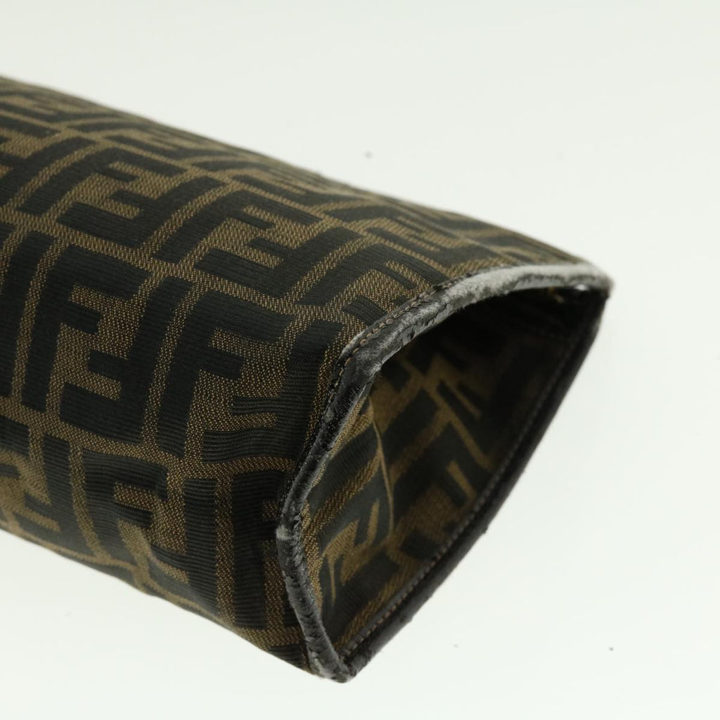 FENDI Zucca Canvas Clutch Bag Black Brown 2201-26533-089 39773