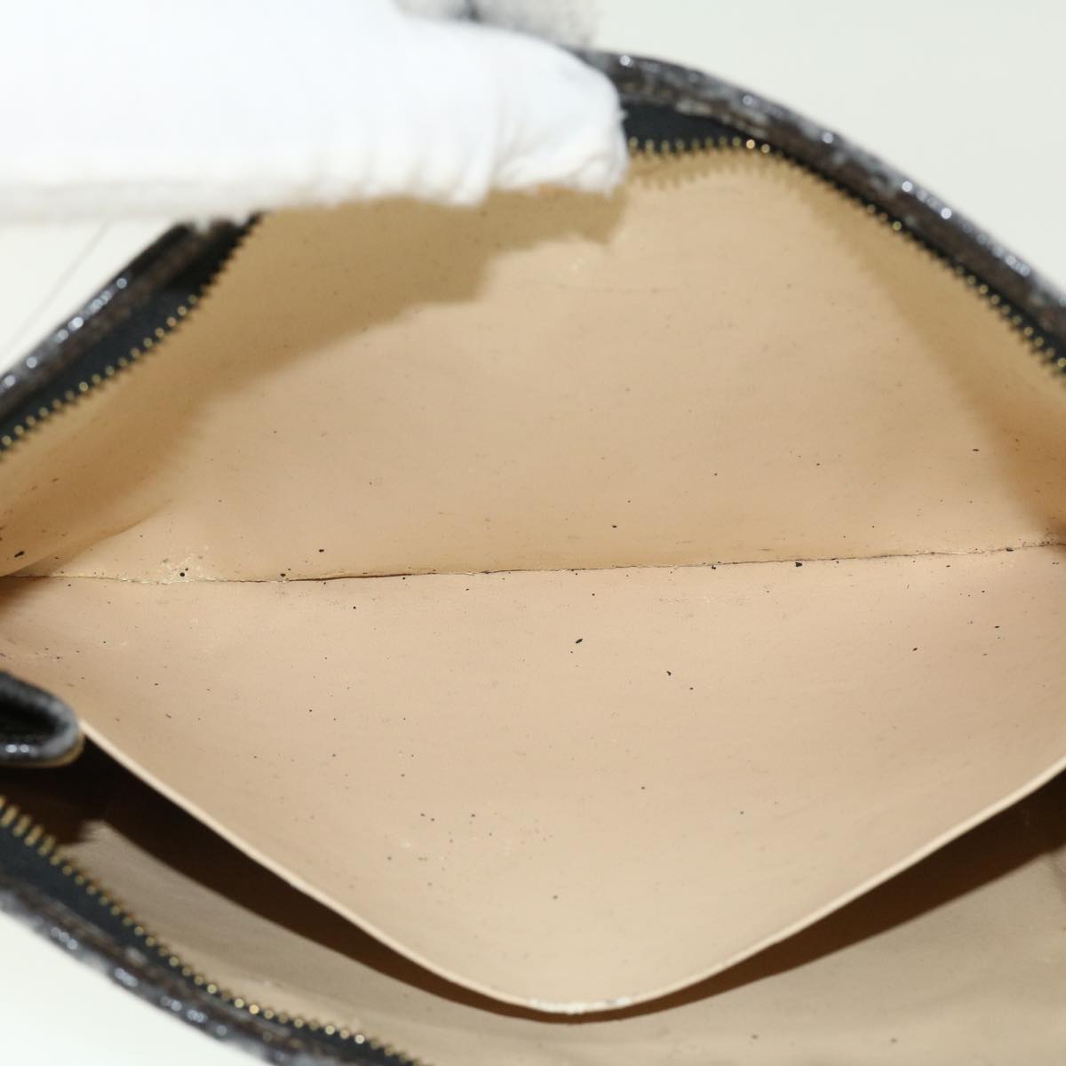 FENDI Zucca Canvas Clutch Bag Black Brown 2201-26533-089 39773