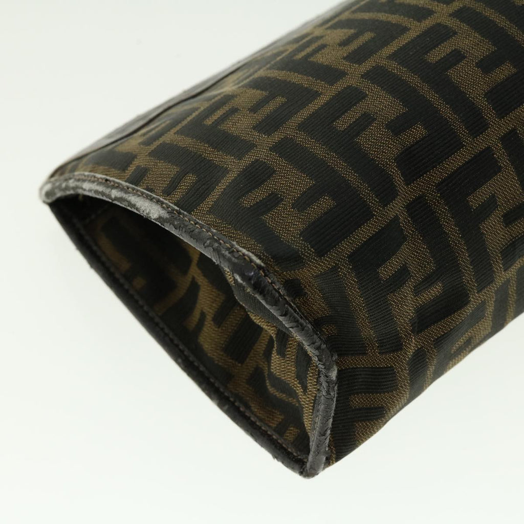 FENDI Zucca Canvas Clutch Bag Black Brown 2201-26533-089 39773