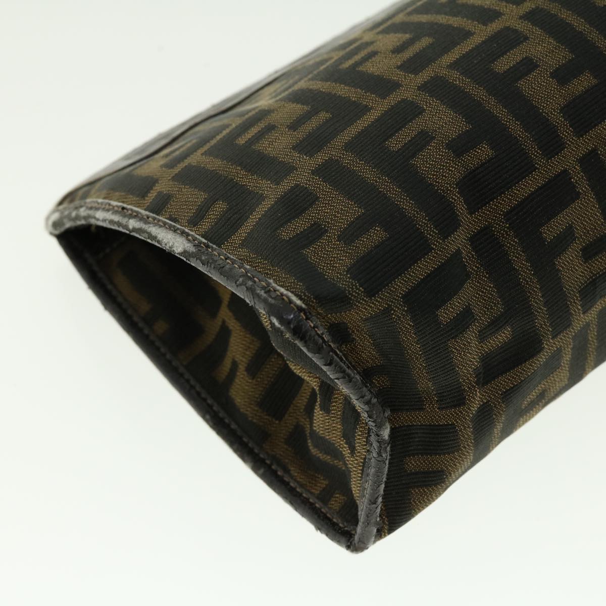 FENDI Zucca Canvas Clutch Bag Black Brown 2201-26533-089 39773
