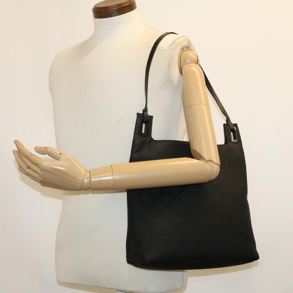 GUCCI GG Canvas Shoulder Bag Black 39778