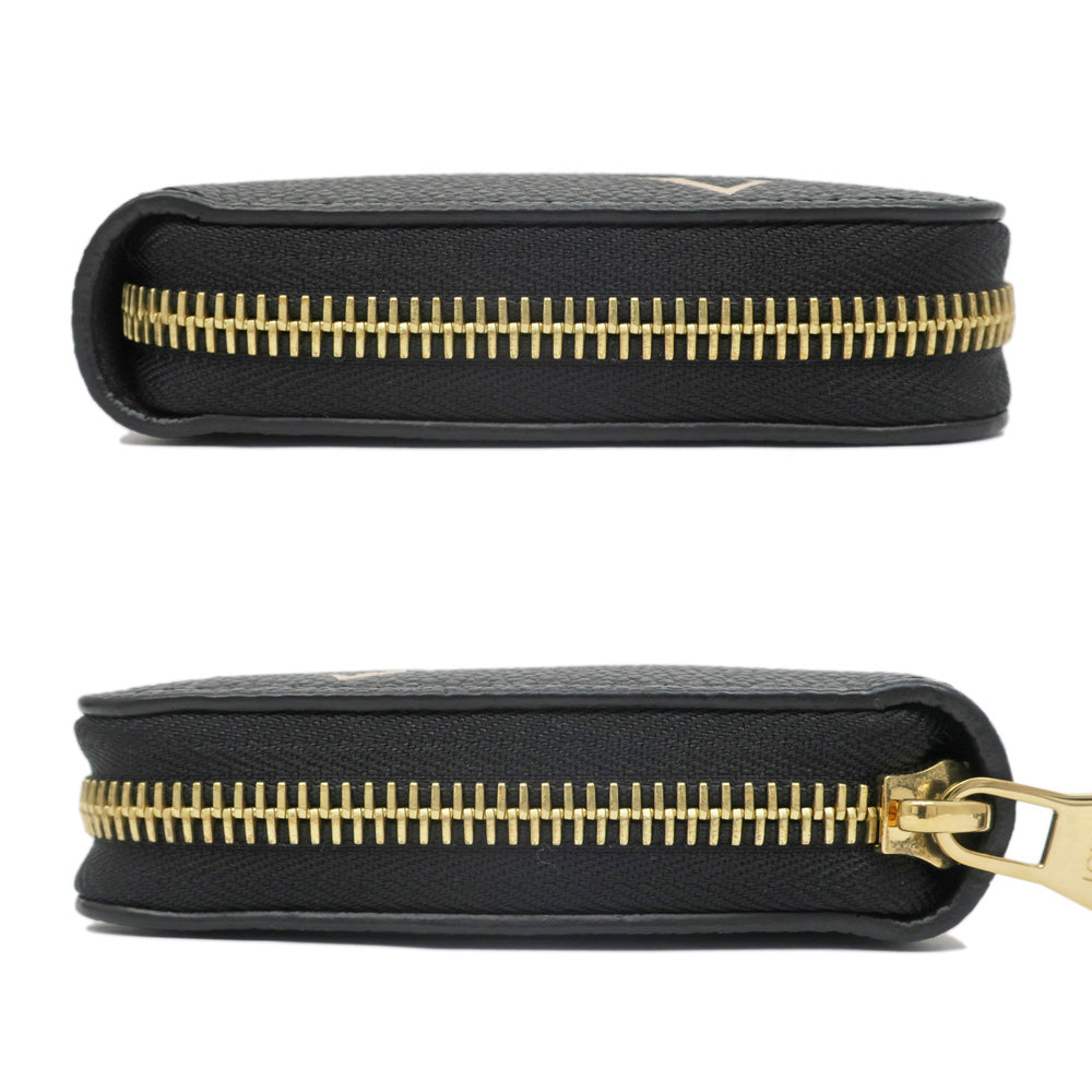 Louis Vuitton Monogram Implant  Wallet Long Wallet Black Beige Violet M80481   Mini