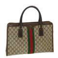 GUCCI GG Canvas Web Sherry Line Hand Bag Beige Red Green 010378 39975