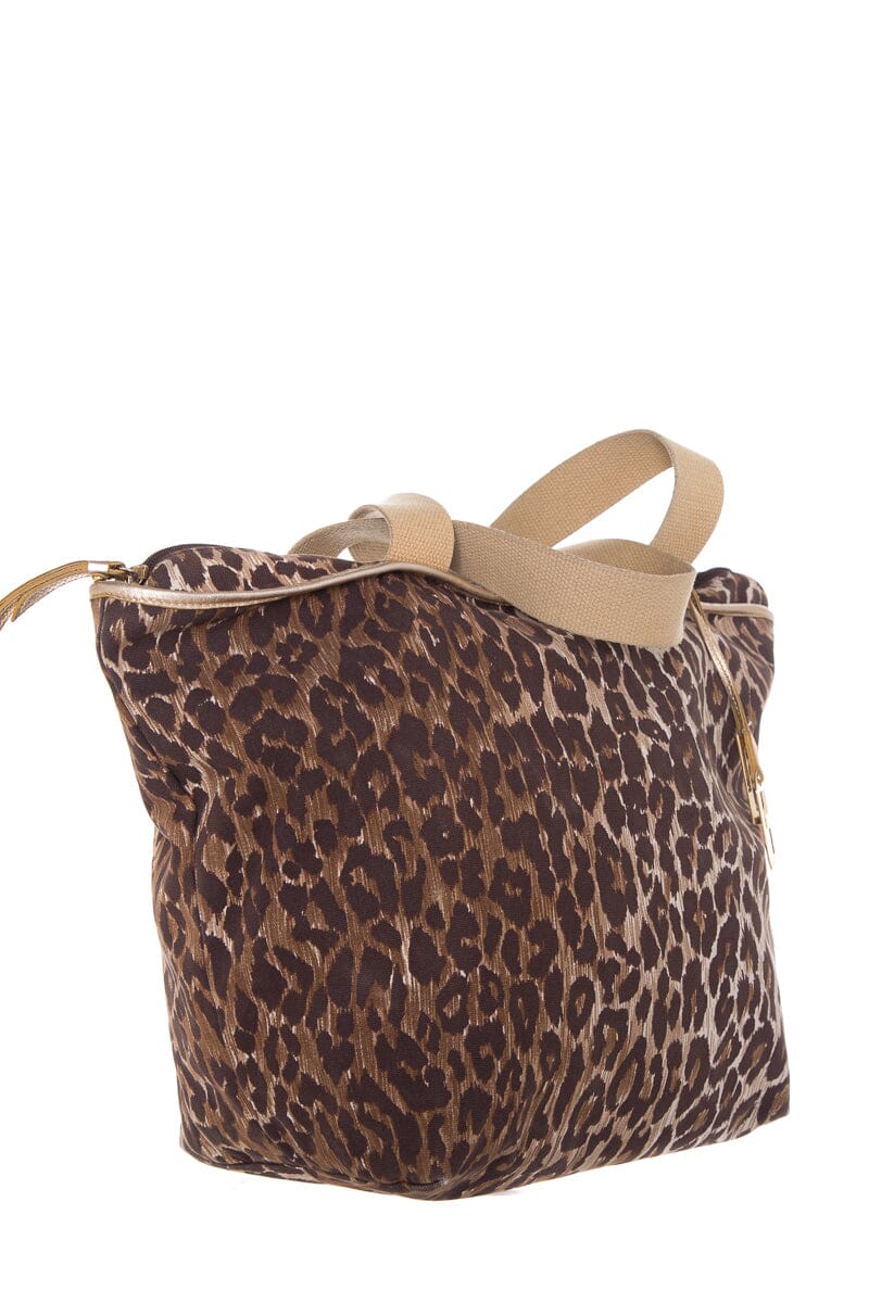 Dolce & Gabbana Canvas Leopard Tote Handbag