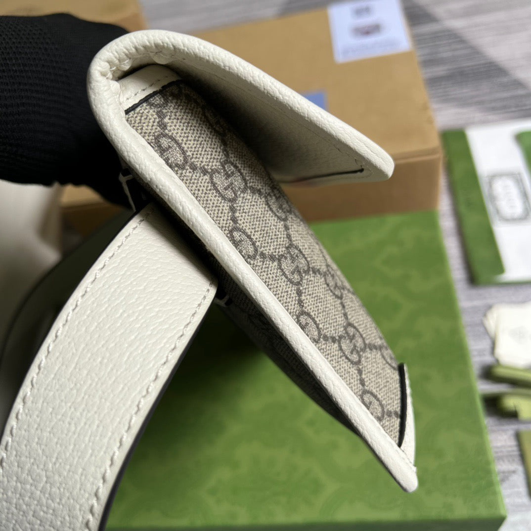 Glami OphiGLAMIa Belt Bag Beige And Ebony Glami Supreme Canvas, A Material With Low Environmental Impact For MenÃ‚Â  8.7in/22cm Glami 674081 96IWT 9794