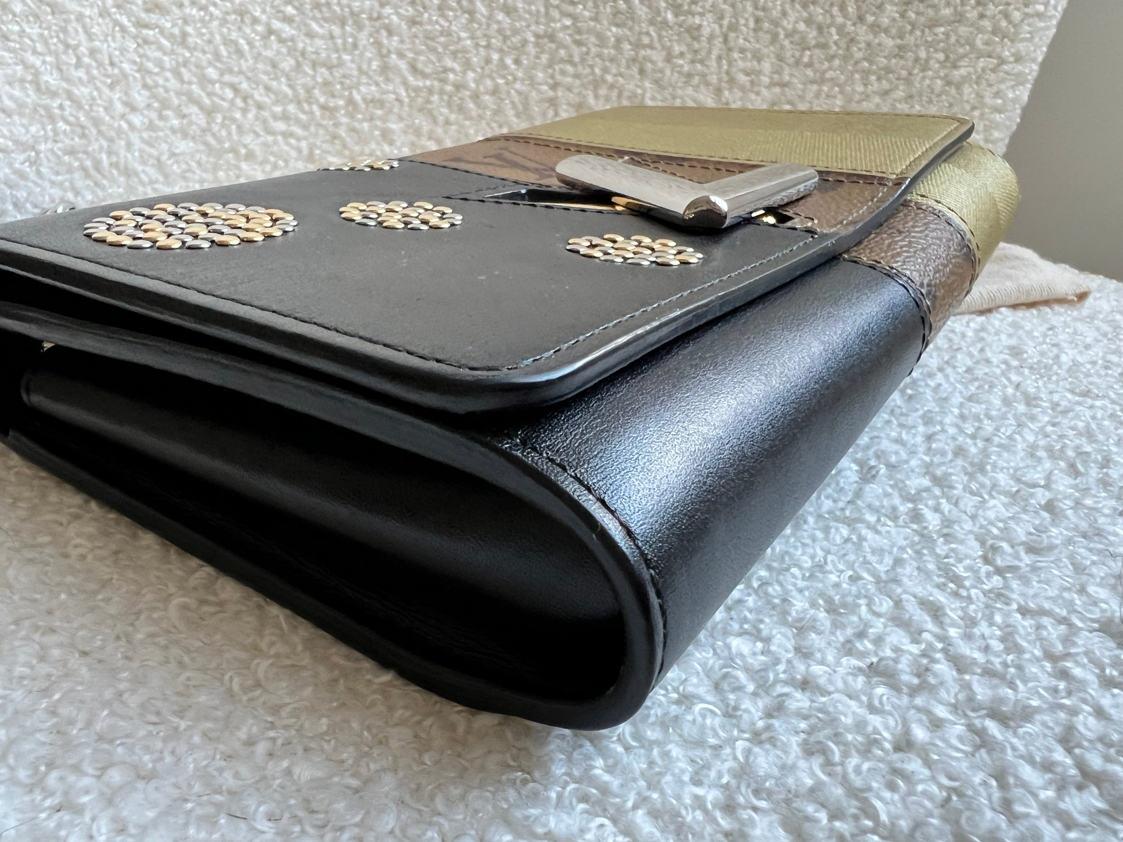 Louis Vuitton Reverse Monogram Studded Twist Chain Wallet